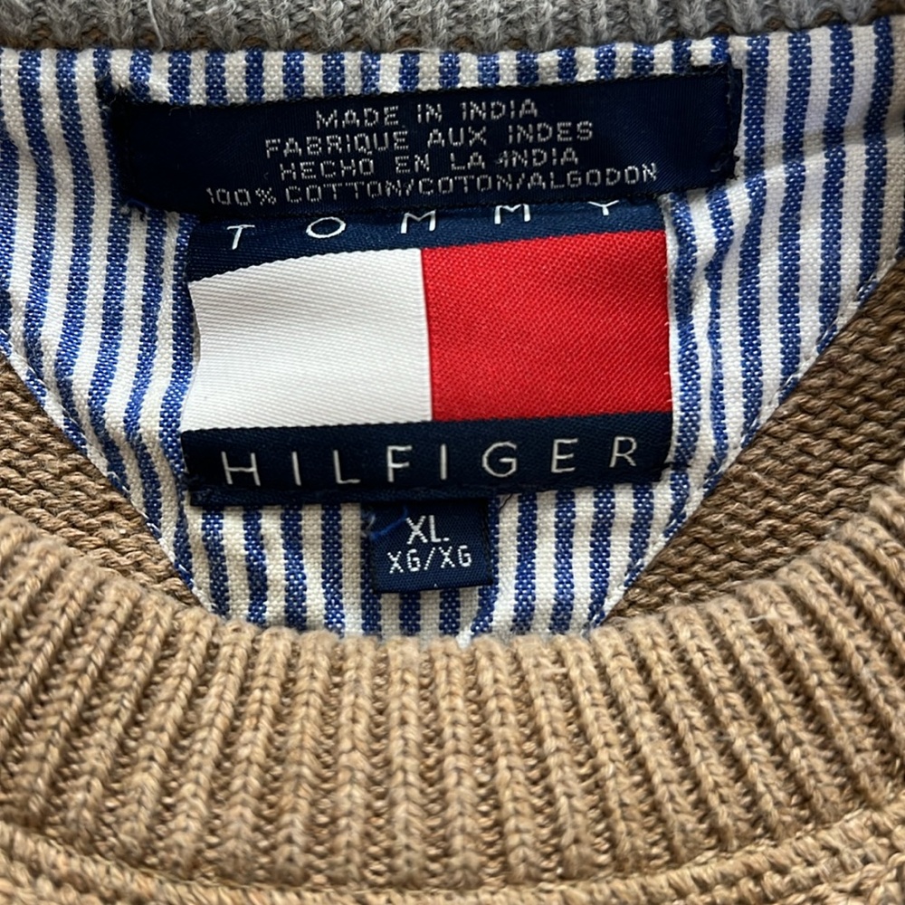 Tommy Hilfiger Mens Ribbed Crew Neck Long Sleeve Cotton Pullover Sweater XL - Picture 6 of 6